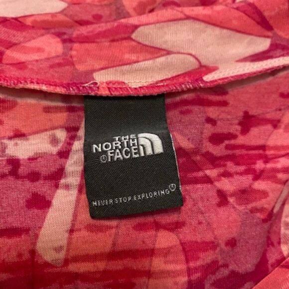 The North Face Pink V-neck Abstract pullover, size L - Picture 3 of 4